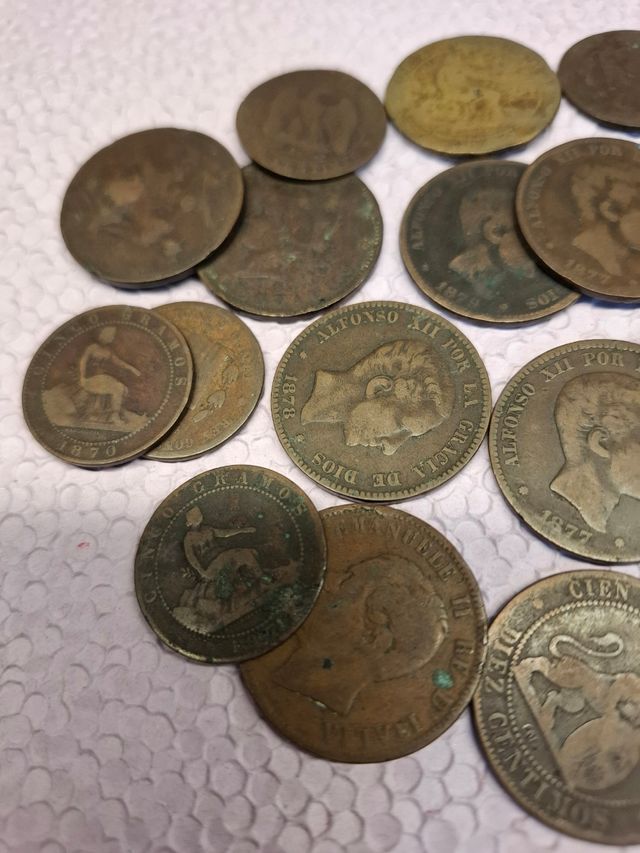 Monedas cobre España 1877-1879