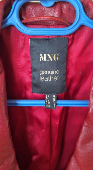 Chaqueta Mango piel roja 