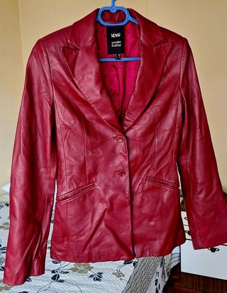 Chaqueta Mango piel roja 