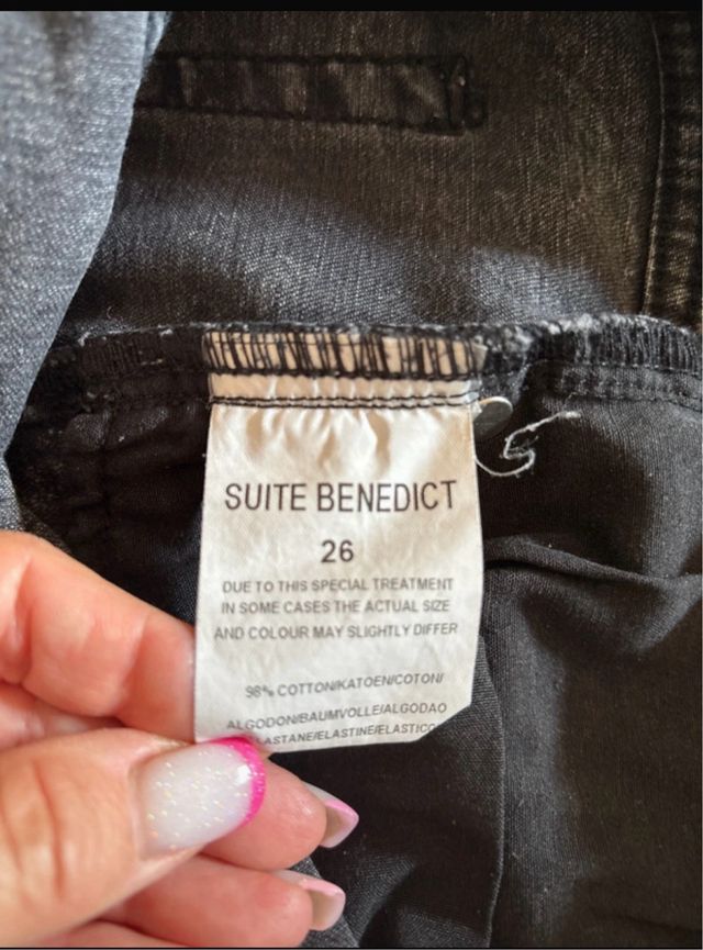 Shorts in Denim Nero/Grigio Delavé - Suit Benedict