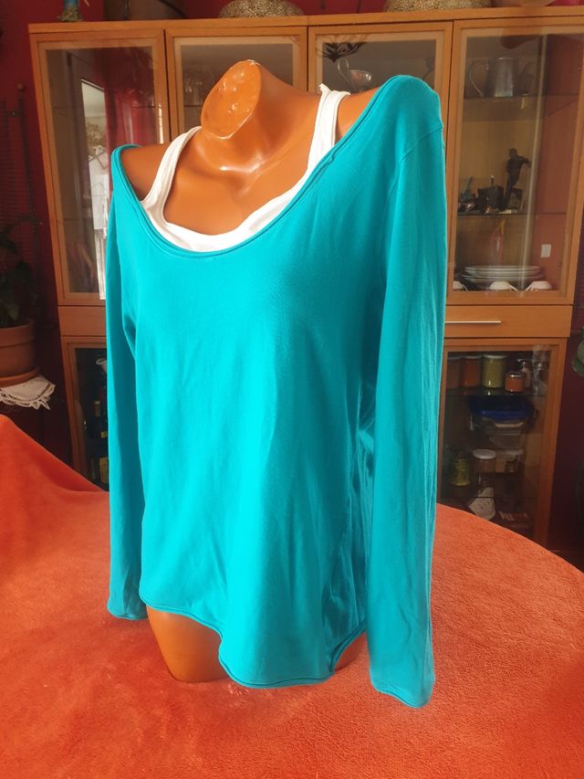 Camiseta turquesa - Talla XL.