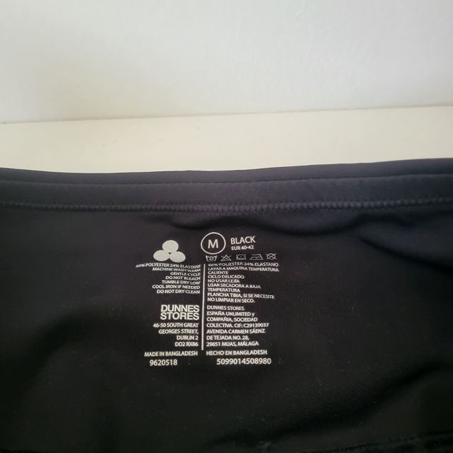 Leggins deportivos negros largos - Talla M