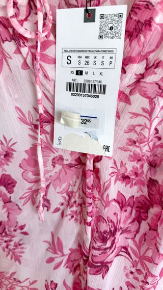 Blusa Zara rosa floral