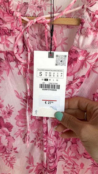 Blusa Zara rosa floral