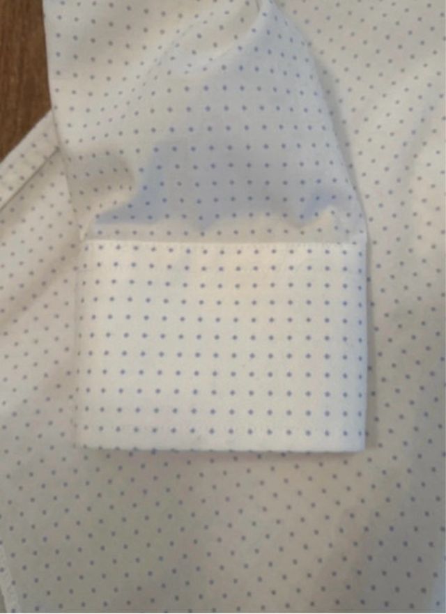 Camicia Ralph Lauren bianca a pois azzurri