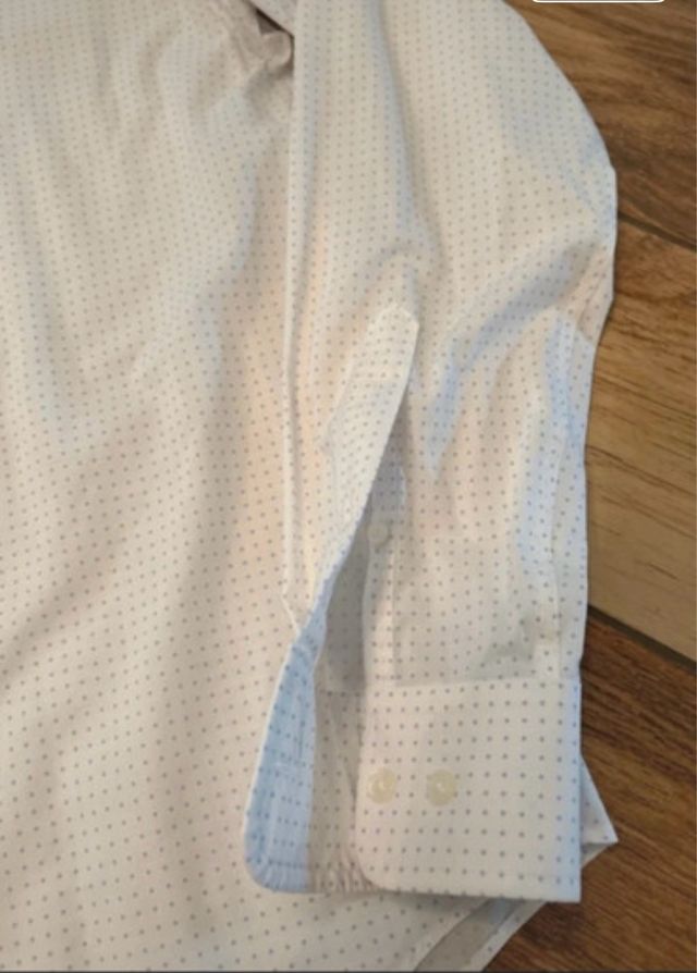 Camicia Ralph Lauren bianca a pois azzurri