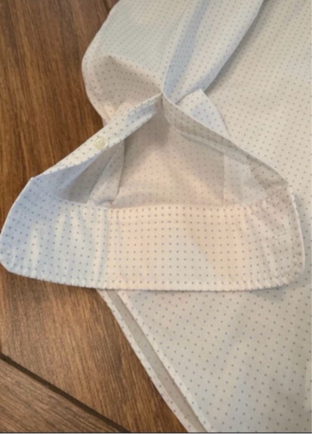 Camicia Ralph Lauren bianca a pois azzurri