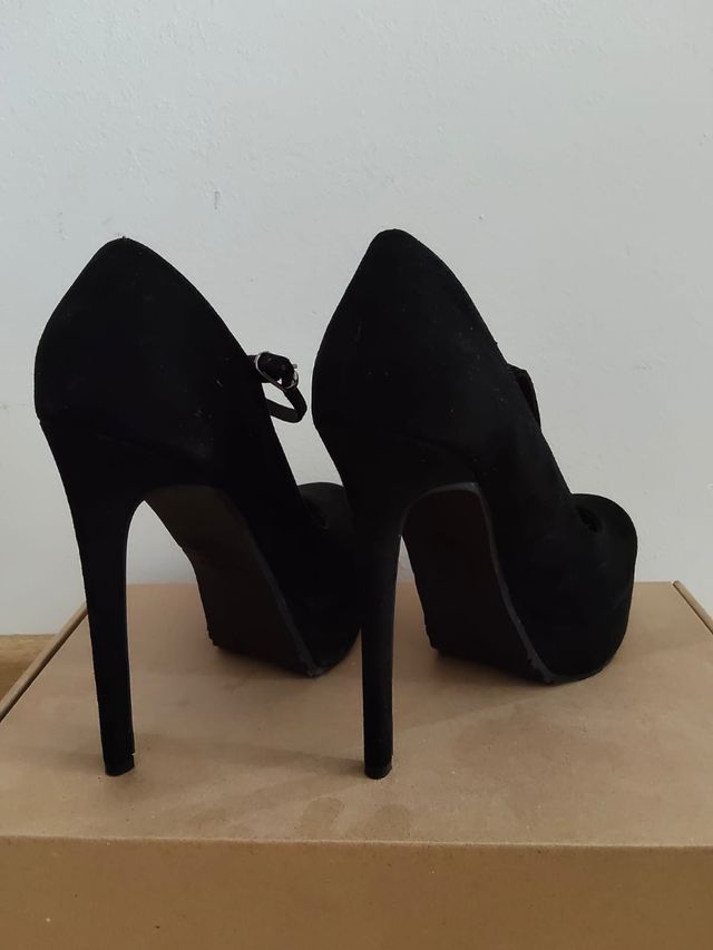 Tacones negros Bershka - 37