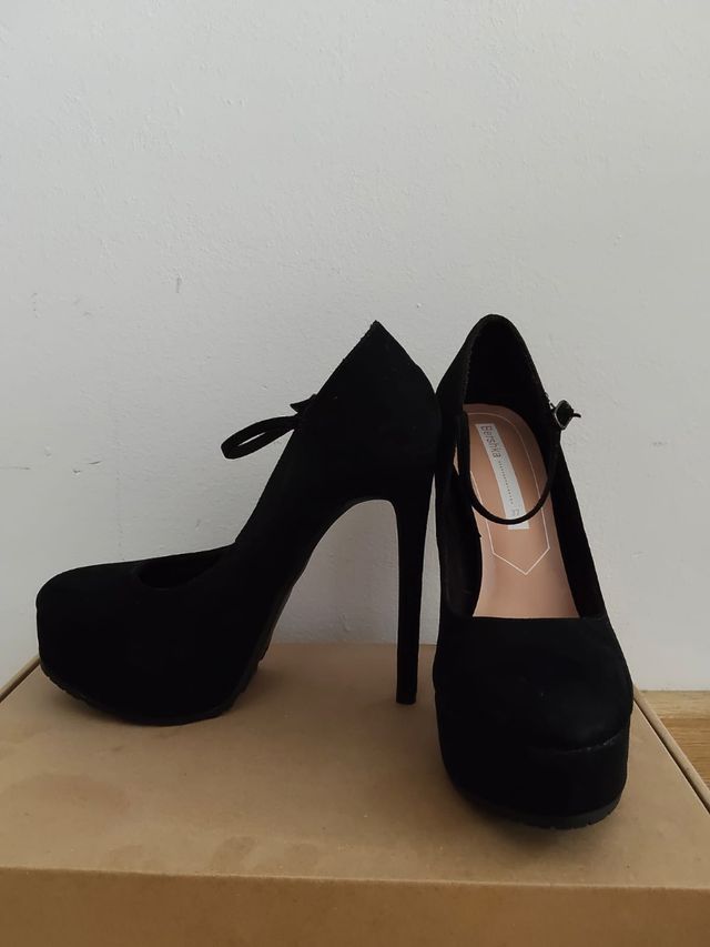 Tacones negros Bershka - 37