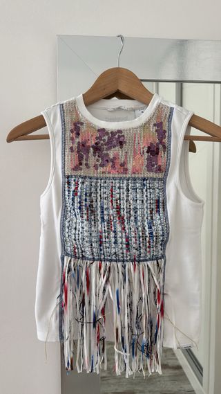Top Desigual blanco multicolor