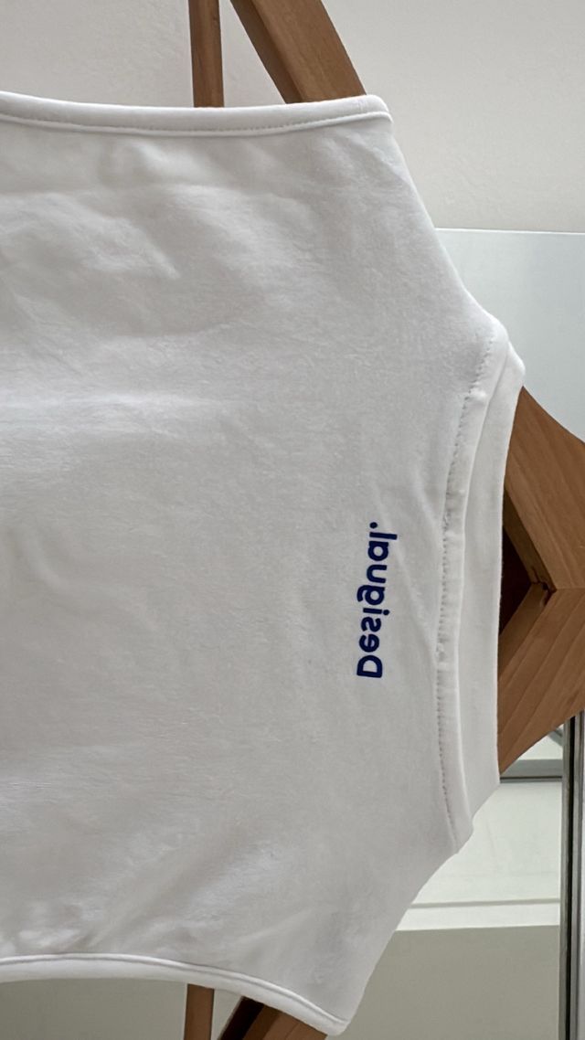 Top Desigual blanco multicolor