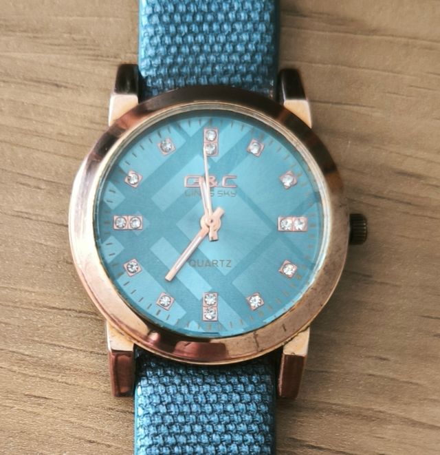 Reloj G&C cuarzo, correa azul