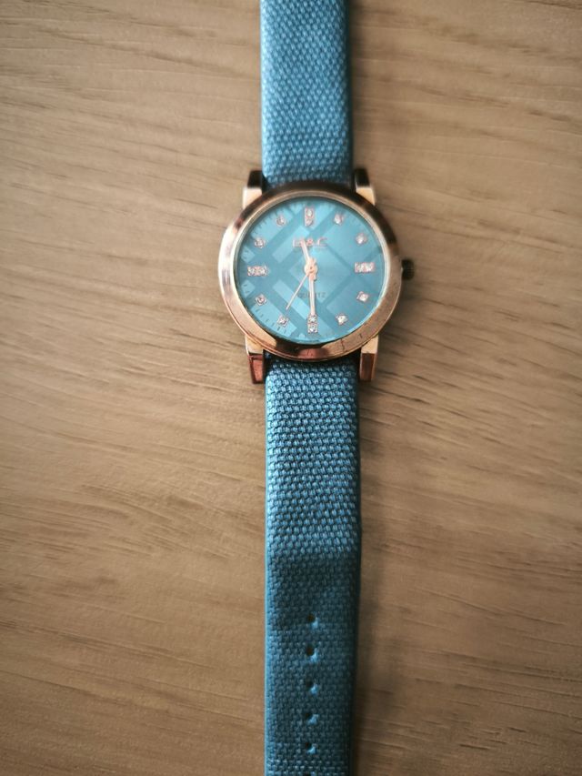 Reloj G&C cuarzo, correa azul