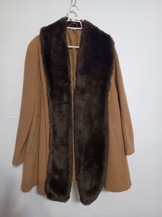 Abrigo Lana Beige-Marrón 4XL