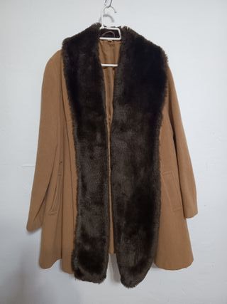 Abrigo Lana Beige-Marrón 4XL