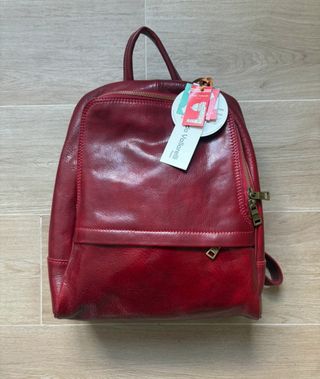 Zaino Pelle Rosso - Vallarelli