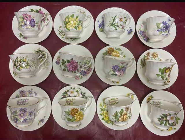 Juego té inglés 12 tazas