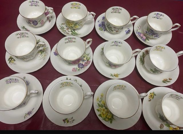 Juego té inglés 12 tazas