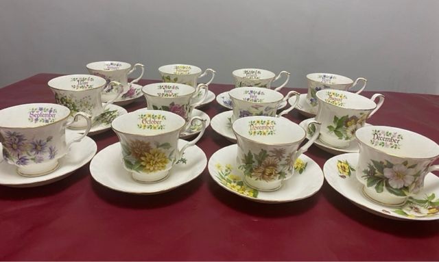 Juego té inglés 12 tazas