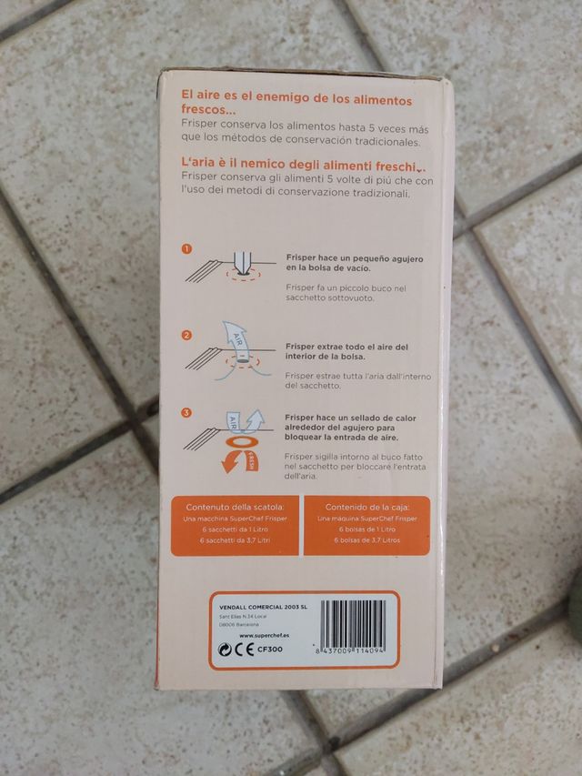 Superchef Frisper: Envasadora al vacío