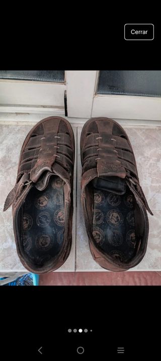 Sandalias Panama Jack marrón, talla 41