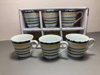 Set 6 Tazzine Porcellana Decorata