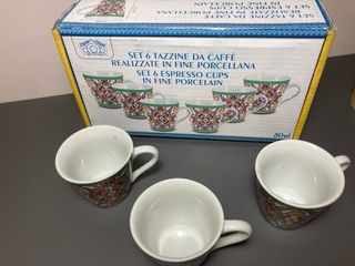6 Tazzine Caffè Vintage - Porcellana