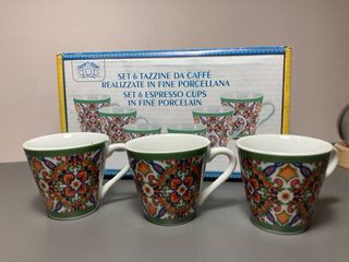 6 Tazzine Caffè Vintage - Porcellana