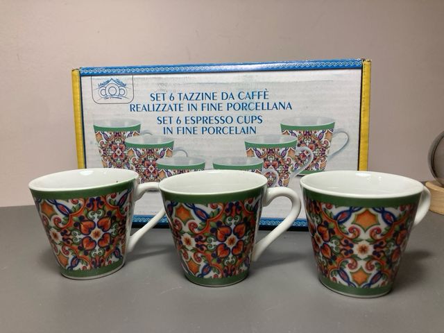 6 Tazzine Caffè Vintage - Porcellana