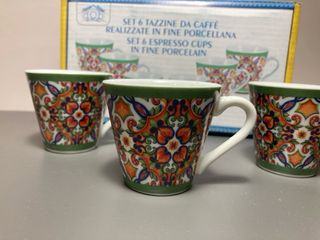 6 Tazzine Caffè Vintage - Porcellana