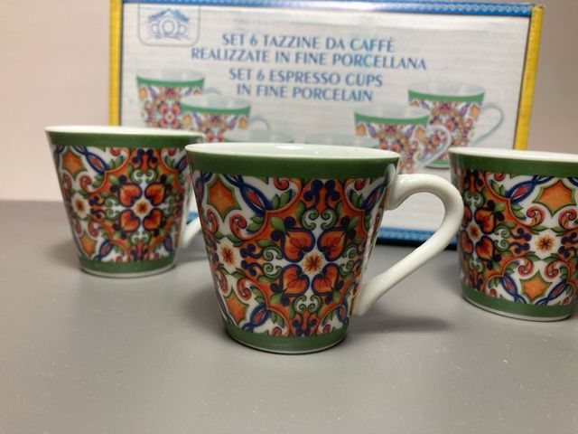 6 Tazzine Caffè Vintage - Porcellana