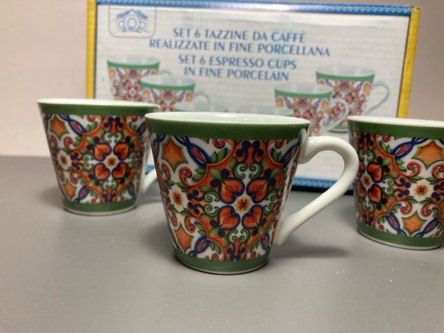 6 Tazzine Caffè Vintage - Porcellana
