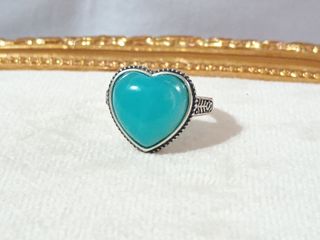 Anillo plata corazón Amazonita
