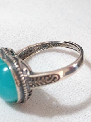 Anillo plata corazón Amazonita