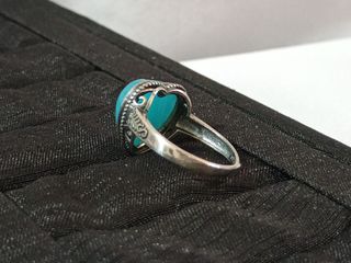 Anillo plata corazón Amazonita