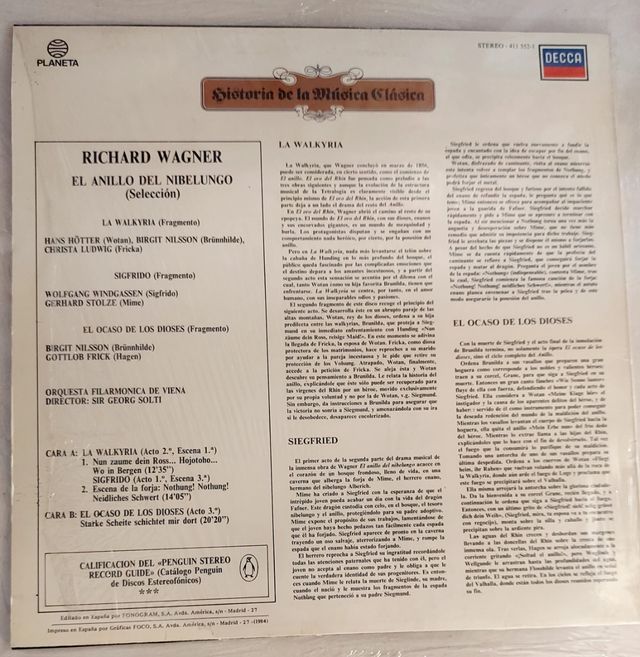 Vinilo Wagner - El Anillo del Nibelungo 
