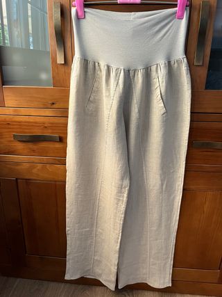 Pantalón premamá beige