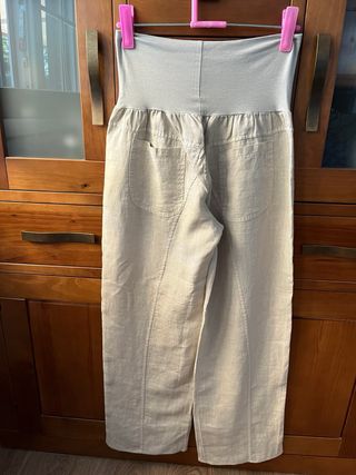 Pantalón premamá beige