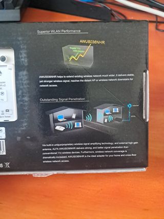 Alfa AWUS036NHR Adaptador USB WiFi Largo Alcance