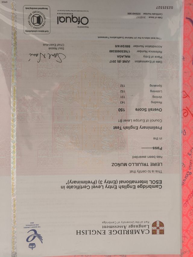 Certificados Cambridge English