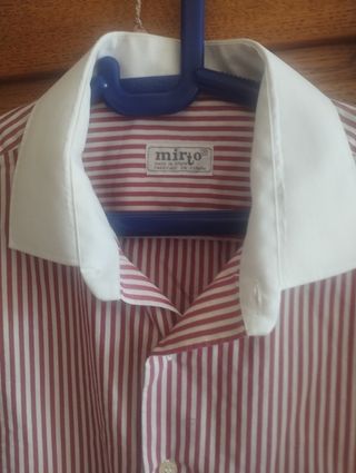Camisa Mirto rayas rojas y blancas