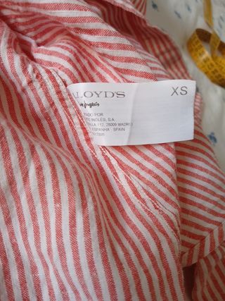 Camisa rayas rojas Lloyd's XS