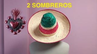 Lote de 2 Sombreros Mexicanos de Paja