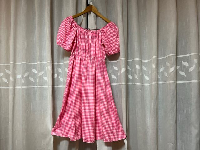 Vestido vichy rosa