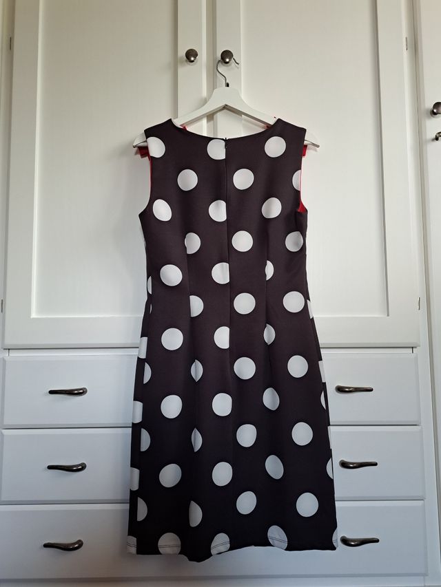 Vestido SISI lunares blanco y negro