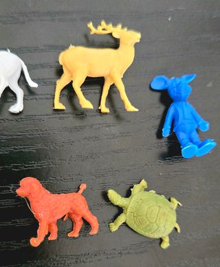 10 Mini Animali Giocattolo Vintage