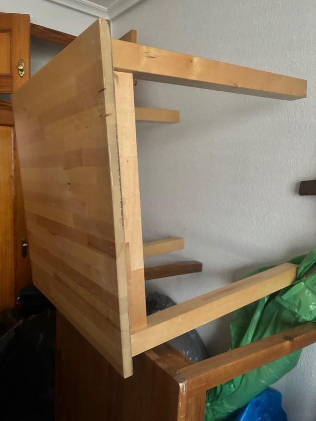 Mesa madera maciza - 2 unidades