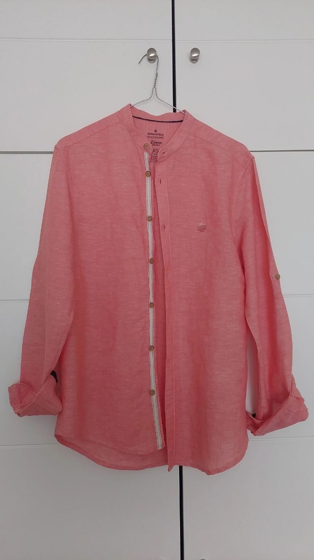 Camisa Springfield Lino Rosa XS