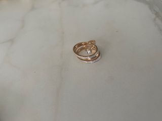 Anillo 2 piezas oro plata