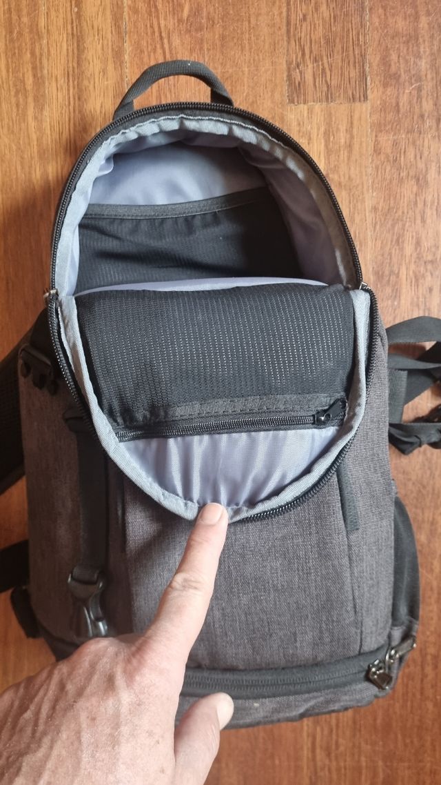 Mochila bandolera cámara